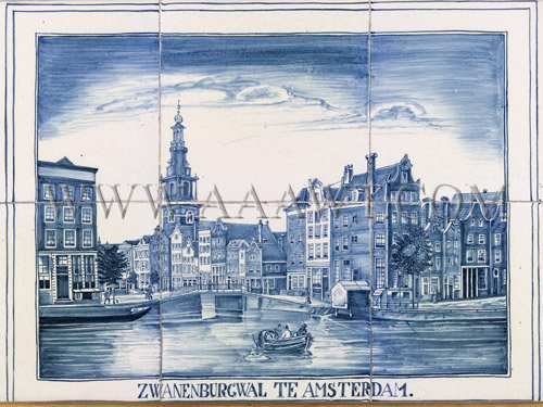 Framed Delft Tiles
Depicting Amsterdam, entire view